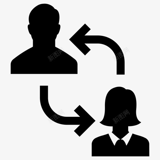 更换人力资源管理图标svg_新图网 https://ixintu.com 人力资源 人力资源管理 更换 更替 管理 调换职位