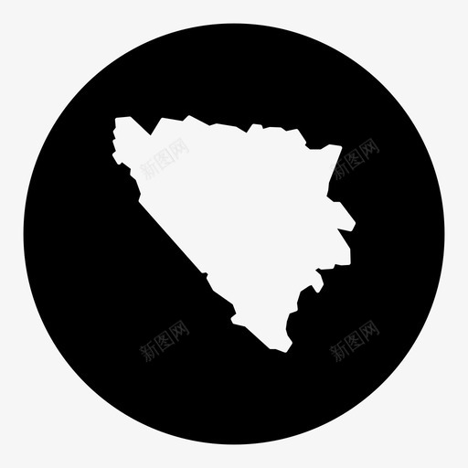 波黑波斯尼亚国家图标svg_新图网 https://ixintu.com 世界地图圈 国家 地图 波斯尼亚 波黑
