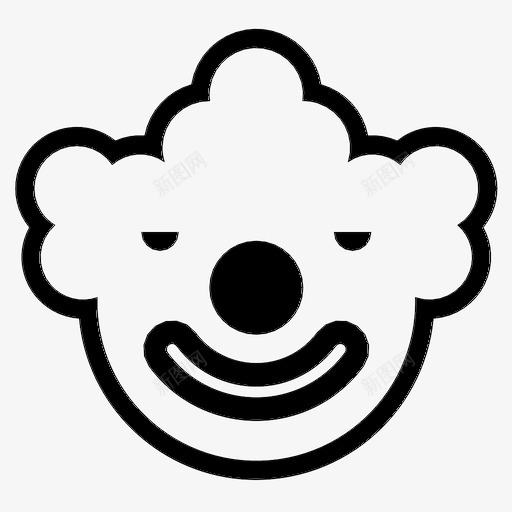 小丑恐惧乐趣图标svg_新图网 https://ixintu.com 万圣节 乐趣 小丑 恐惧 派对