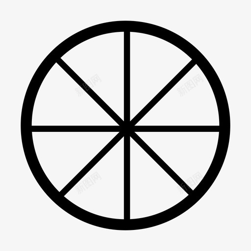 车轮圆形轮辐图标svg_新图网 https://ixintu.com 圆形 木车轮 货车车轮 车轮 轮辐