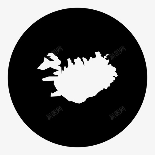 冰岛国家冰岛语图标svg_新图网 https://ixintu.com 世界地图圈 位置 冰岛 冰岛语 国家 地图