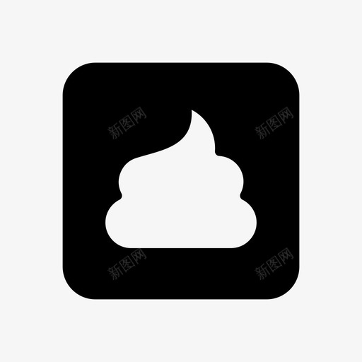 大便粪便纽扣圆形和方形图标svg_新图网 https://ixintu.com 大便 粪便 纽扣圆形和方形