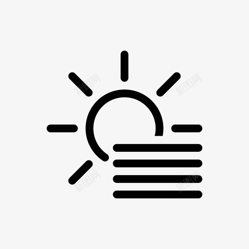 雾日天气象包图标svg_新图网 https://ixintu.com 天 气象包 雾日