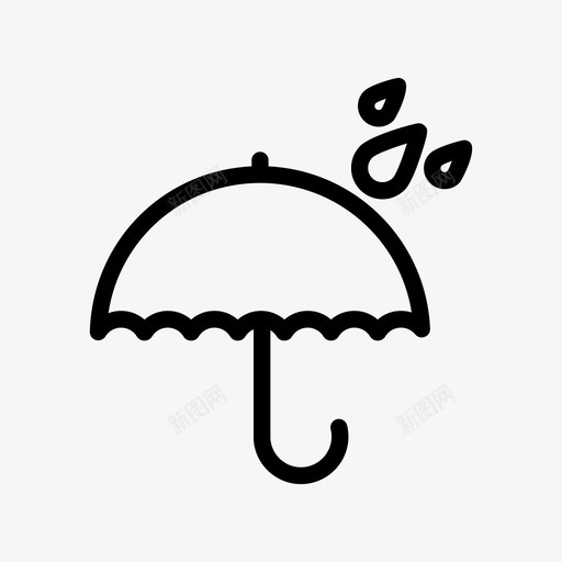 伞保险开伞图标svg_新图网 https://ixintu.com 伞 保险 天气 开伞 杂线 雨 雨伞