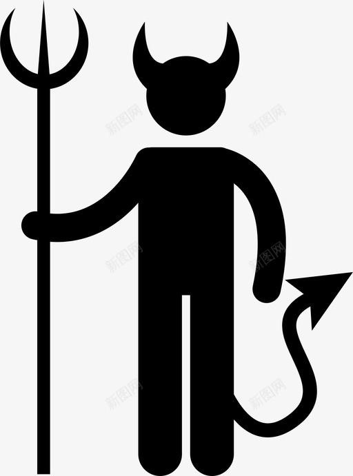 撒旦恶魔魔鬼图标svg_新图网 https://ixintu.com 人 叉子 地狱 天使和魔鬼 恶魔 撒旦 魔鬼