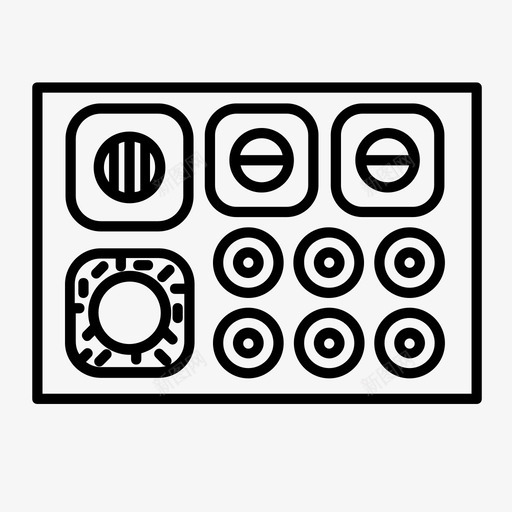 寿司盘日本混合寿司图标svg_新图网 https://ixintu.com 亚洲 寿司盒 寿司盘 日本 混合寿司