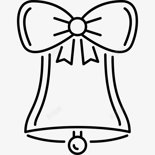 钟声圣诞节假日图标svg_新图网 https://ixintu.com 假日 冬天 圣诞节 圣诞节大纲2 新年 钟声