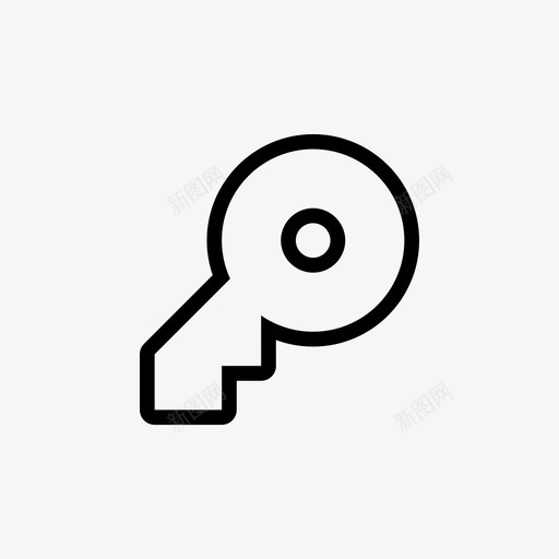 钥匙门房子图标svg_新图网 https://ixintu.com 上锁 安全 房子 钥匙 门