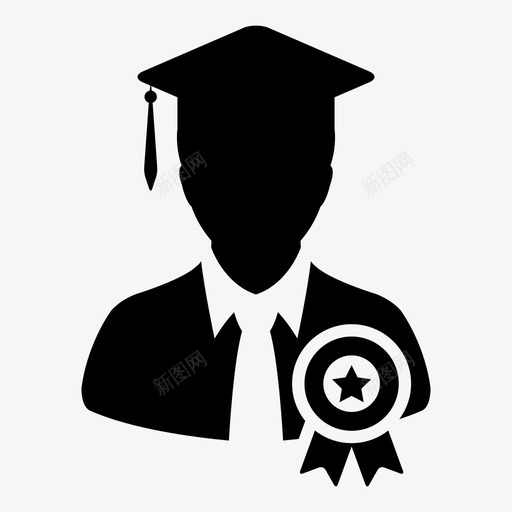 学生文凭博士图标svg_新图网 https://ixintu.com 博士 大学 学术 学生 教育 文凭 毕业 毕业字形图标 男子