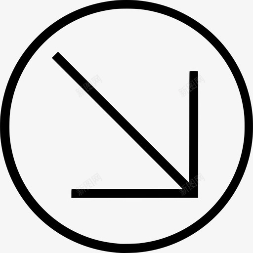 圆最小化右箭头对角线图标svg_新图网 https://ixintu.com 圆ui线 圆最小化右 对角线 最大化 箭头