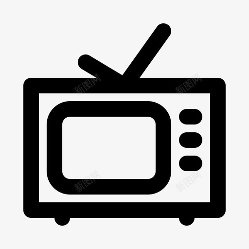 电视广播新闻图标svg_新图网 https://ixintu.com 广播 播客 新闻 新闻广播 电视