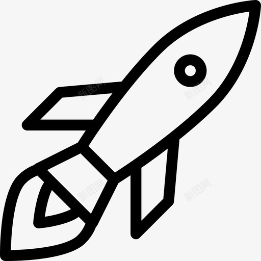 火箭飞行导弹图标svg_新图网 https://ixintu.com 太空线图标 太空船 宇宙飞船 导弹 火箭 飞行