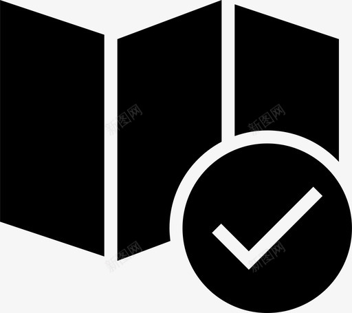 纸质地图勾选勾选位置图标svg_新图网 https://ixintu.com 位置 勾选 地图 地点 平面图 纸质地图勾选 道路