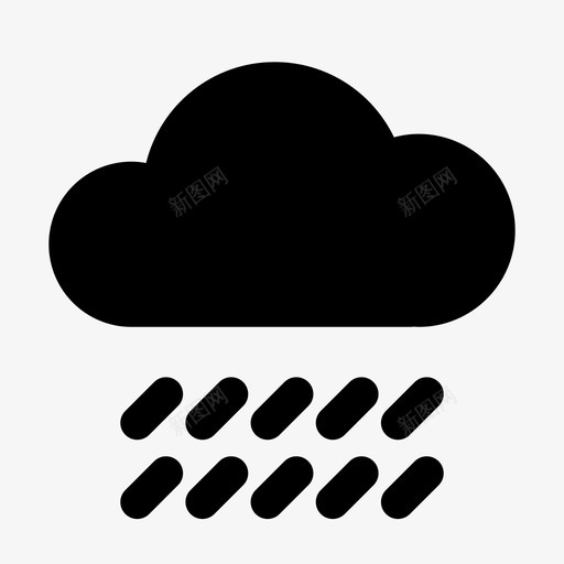 雨云风暴天气图标svg_新图网 https://ixintu.com 天气 常用图标 雨云 风暴