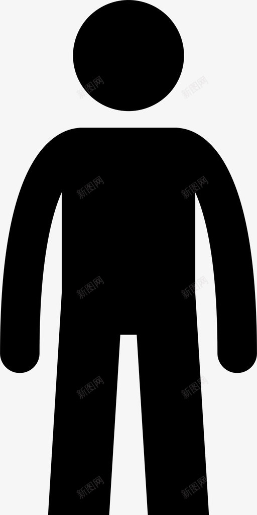 平均尺寸男人身体健康图标svg_新图网 https://ixintu.com 人 体型和尺寸 健康 平均尺寸男人 正常 身体