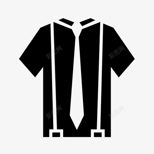 吊带背带衣服图标svg_新图网 https://ixintu.com 吊带 背带 衣服 衬衫 领带
