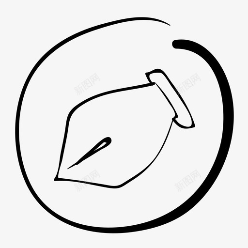 钢笔工具手工制作图标svg_新图网 https://ixintu.com 手工制作 钢笔工具