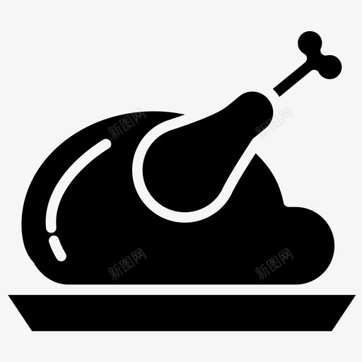 鸡肉餐车食物图标svg_新图网 https://ixintu.com 火鸡 烤鸡 烤鸡食品 食物 餐车 鸡肉