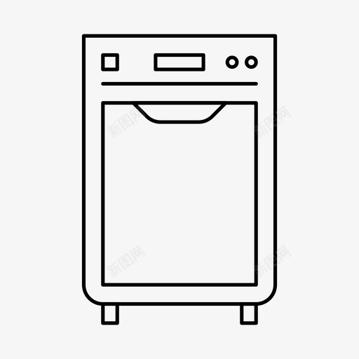 洗碗机家用厨房图标svg_新图网 https://ixintu.com 厨房 家用 洗碗机 电子设备 第2卷