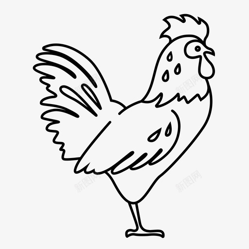 公鸡小鸟鸡图标svg_新图网 https://ixintu.com 公鸡 农场 小鸟 鸡