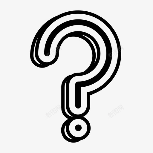 问号常见问题查询图标svg_新图网 https://ixintu.com 常见问题 查询 签名 问号