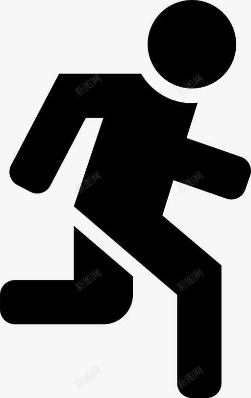 跑逃冲图标svg_新图网 https://ixintu.com 人 冲 跑 逃