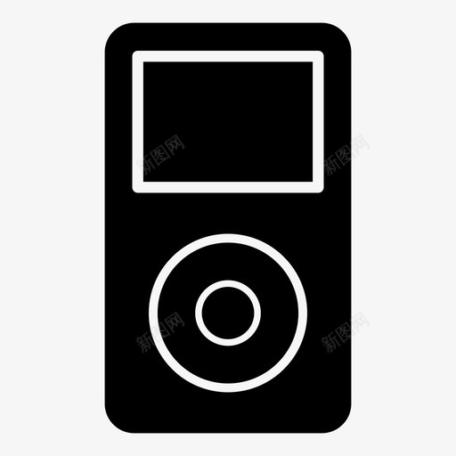 ipod苹果音频图标svg_新图网 https://ixintu.com ipod mp3播放器 苹果 音乐 音频