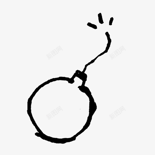 炸弹大炸弹砰图标svg_新图网 https://ixintu.com 卡通炸弹 咔嚓 大炸弹 炸弹 砰