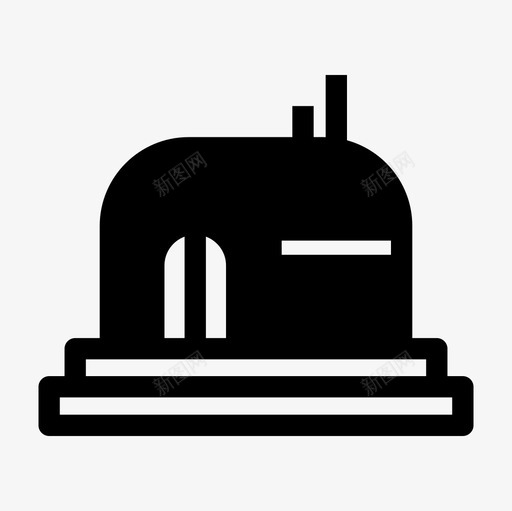 地堡基地防御图标svg_新图网 https://ixintu.com 前哨 地堡 基地 建筑和地标填充图标集 结构 防御