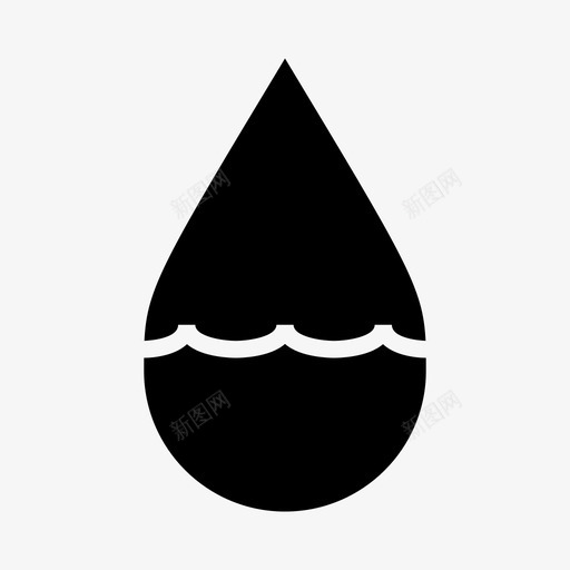 波浪状水滴液体水分图标svg_新图网 https://ixintu.com 水 水分 水滴 波浪状水滴 海洋 液体