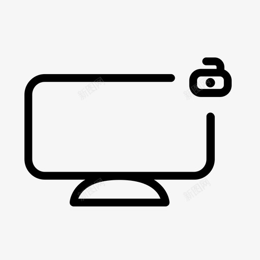 pc不安全数据监视器图标svg_新图网 https://ixintu.com pc不安全 数据 监视器 解锁