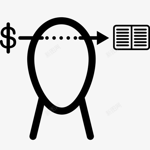 教育成本知识图标svg_新图网 https://ixintu.com 人员 学习 成本 技能 教育 知识