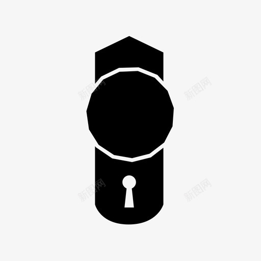 门把手入口家图标svg_新图网 https://ixintu.com 入口 家 门把手