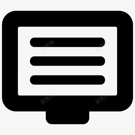 新闻屏幕电视图标svg_新图网 https://ixintu.com 屏幕 新闻 现代电视 电视 电视第三卷