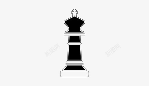 国王黑棋象棋图标svg_新图网 https://ixintu.com re 国王 斯卡奇 象棋 黑棋