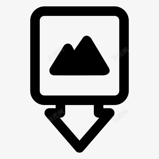 山箭头符号方向图标svg_新图网 https://ixintu.com 位置 山 方向 箭头符号