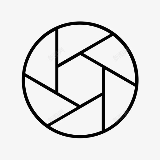 光圈光圈刀片照相机镜头图标svg_新图网 https://ixintu.com 光圈 光圈刀片 摄影 照相机快门 照相机镜头