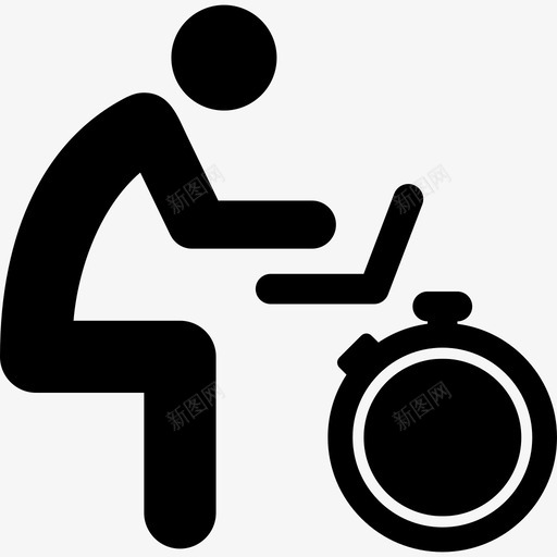 男人坐着用笔记本电脑电脑找工作图标svg_新图网 https://ixintu.com 找工作 电脑 男人坐着用笔记本电脑
