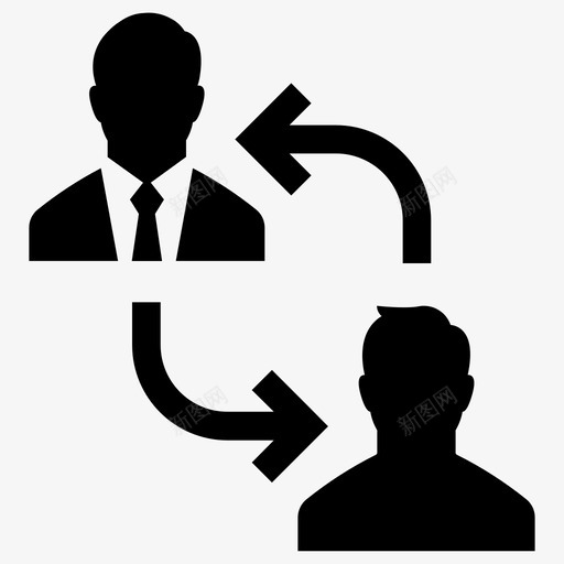 人员流动交换人力资源管理图标svg_新图网 https://ixintu.com 交换 人力资源管理 人员流动 调换职位