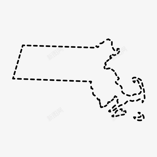马萨诸塞州地图州图标svg_新图网 https://ixintu.com 地图 州 美利坚合众国 美国 马萨诸塞州