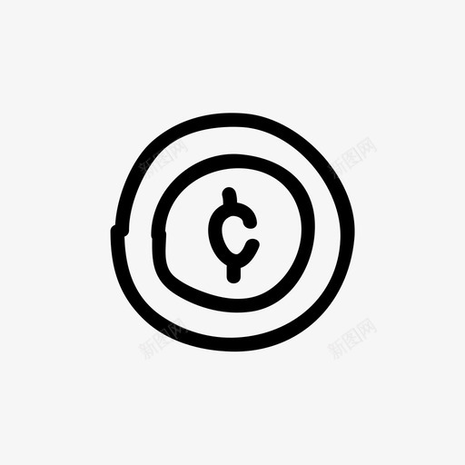 分硬币银行金融图标svg_新图网 https://ixintu.com 分硬币 手绘 货币 金融 银行