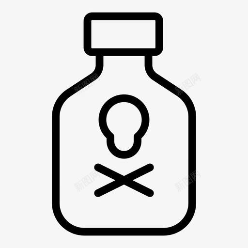 毒药瓶子万圣节图标svg_新图网 https://ixintu.com 万圣节 可怕的万圣节提纲 巫婆 毒药 瓶子 魔法