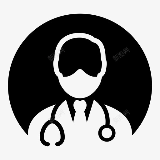 医生健康护理男人图标svg_新图网 https://ixintu.com 健康护理 医学雕文3 医生 外科医生 男人