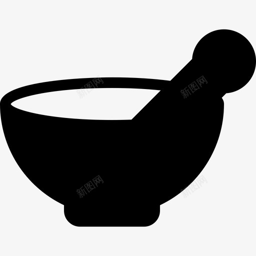 研钵和杵碗草药图标svg_新图网 https://ixintu.com 凡人 水疗 研钵和杵 碗 美容spa固体图标 草药 酒馆