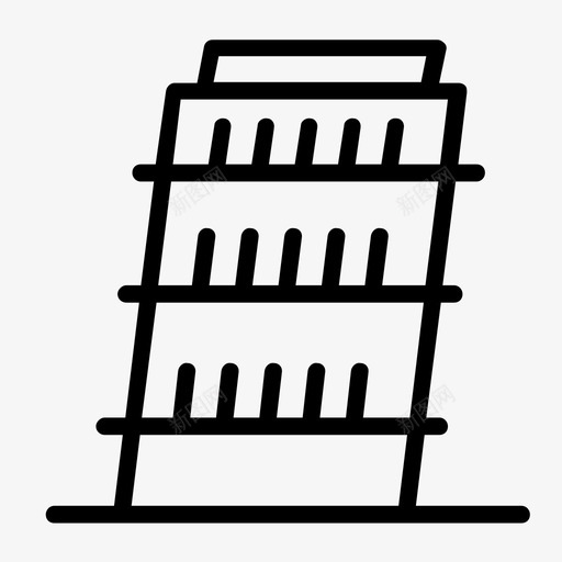 比萨斜塔意大利比萨斜塔观光图标svg_新图网 https://ixintu.com 意大利比萨斜塔 旅游 比萨斜塔 观光