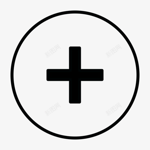 圆加加法数学图标svg_新图网 https://ixintu.com 加法 圆加 数学