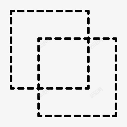 重叠方块放大不透明图标svg_新图网 https://ixintu.com 不透明 常用图标 放大 透明 重叠方块