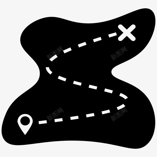 地图目的地旅程图标svg_新图网 https://ixintu.com 地图 旅程 目的地 策略 路径