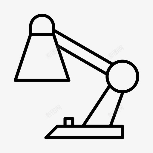 台灯灯泡电图标svg_新图网 https://ixintu.com 台灯 灯 灯泡 电 电子 简单