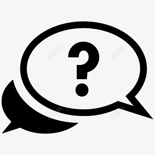演讲泡泡提问对话图标svg_新图网 https://ixintu.com 交谈 对话 提问 演讲泡泡